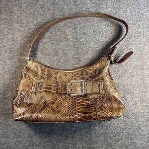 Vintage Y2K Kristine Bling And Snake Skin Shoulder Bag Purse Bling